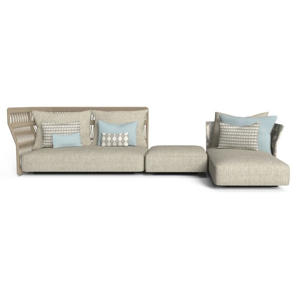 Sofa Set Cliff 3 teilig kein Cover Beige Geometric- Fantasy