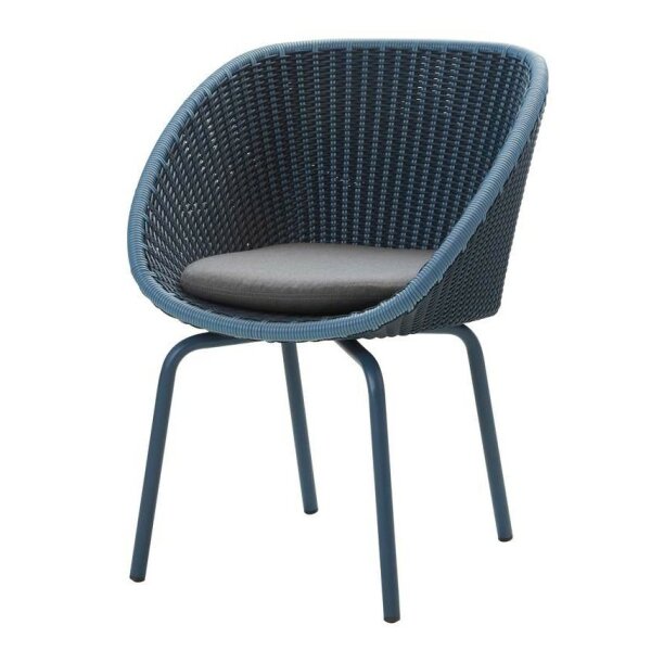 Peacock Chair Midnight/Dusty Blue Light-grey