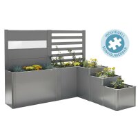 Plant box with privacy screen vers. 2