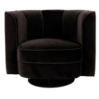 Lounge Chair Flower Black