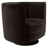 Lounge Chair Flower Black