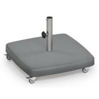 Umbrella base square 75 kg with wheels concrete dark grey