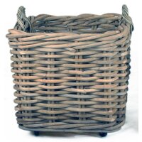 Basket (B) Thick Rattan with wheels 65x65x60 cm