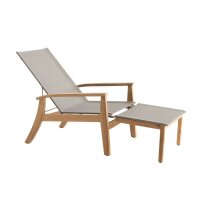 Lugano multiposition lounge chair with integrated footrest
