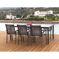 Tavolo Haiti mit HPL Platte Anthrazit 219x99xH75cm
