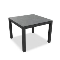 Tisch Haiti mit HPL Platte Anthrazit  80x80x75 cm