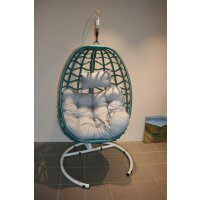 Hanging Basket Sichuan White Frame with Blue Big Rope