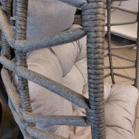 Hanging Basket Sichuan Grey Frame with Light-Grey Big Rope