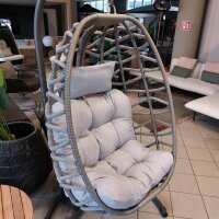 Hanging Basket Sichuan Grey Frame with Light-Grey Big Rope
