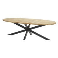 Dining Table Prado Ellipse Teak-Stahl