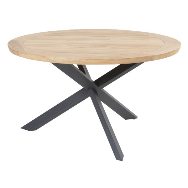 Dining Table Prado Round Teak-Stahl