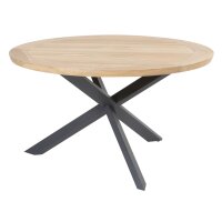 Dining Table Prado Round Teak-acciaio