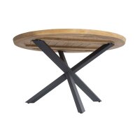 Dining Table Prado Round Teak-acciaio