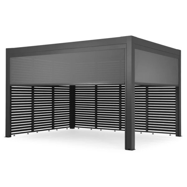 Blind for the 3m side Gazebo Pergola Rosalie Elektric 3x4m Anthracit Aluminium