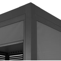 Blind for the 3m side Gazebo Pergola Rosalie Elektric 3x4m Anthracit Aluminium