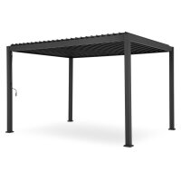 Gazebo Pergola Prima Premium 3,6x4m Anthracit Aluminium