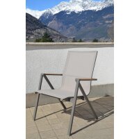 Lounge Chair Relax Como Taupe Teak