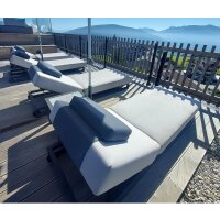 Sunlounger Nubes wit wheels