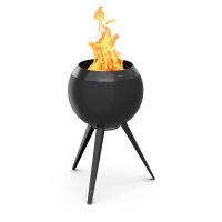 MOON 45 all black Fire Basket with high stand
