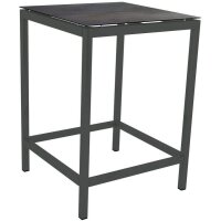 Bartable Classic Anthracit 80x80 with HPL Silversstar...