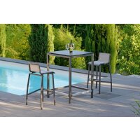 Bartable Classic Anthracit 80x80 with HPL Silversstar...