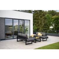 Dining Bank New Holly Black Anthracit Seidengrau incl. 2...