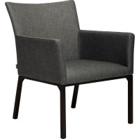 Lounge Chair Artus Black Anthracit - Seidenschwarz