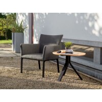 Lounge Chair Artus Black Anthracit - Seidenschwarz