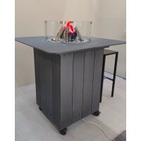 Cocoon Black Tavolo da fuoco a gas 103x103 cm