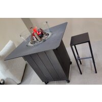 Cocoon Black Gas fire table 103x103 cm