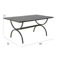 Table Romeo 160x90 cm marrone antico