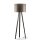 Floor lamp Luca Lean Oak natural finish Bronze gray shade