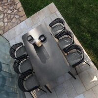 Armchair Moon Alu Dining Chair with armrests