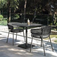 Armchair Moon Alu Dining Chair with armrests