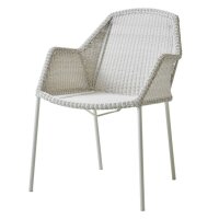 Breeze Armchair stackable Black Tempotest Taupe