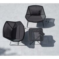 Breeze Sessel Lounge Weiß-grau Sunbrella Black