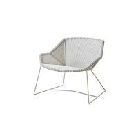 Breeze Chair Lounge White-grey Sunbrella Black