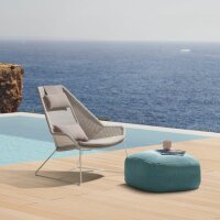 Breeze Highback Chair Black Tempotest Taupe