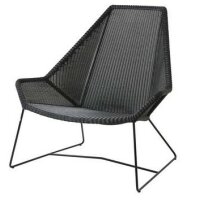 Breeze Highback Chair White-grey Sunbrella Black