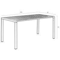 Garden Table Vondel 168,5x87,2x75 cm