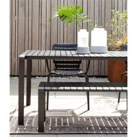 Garden Table Vondel 168,5x87,2x75 cm Black