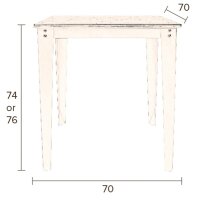Table Scuol 140x70x76 cm
